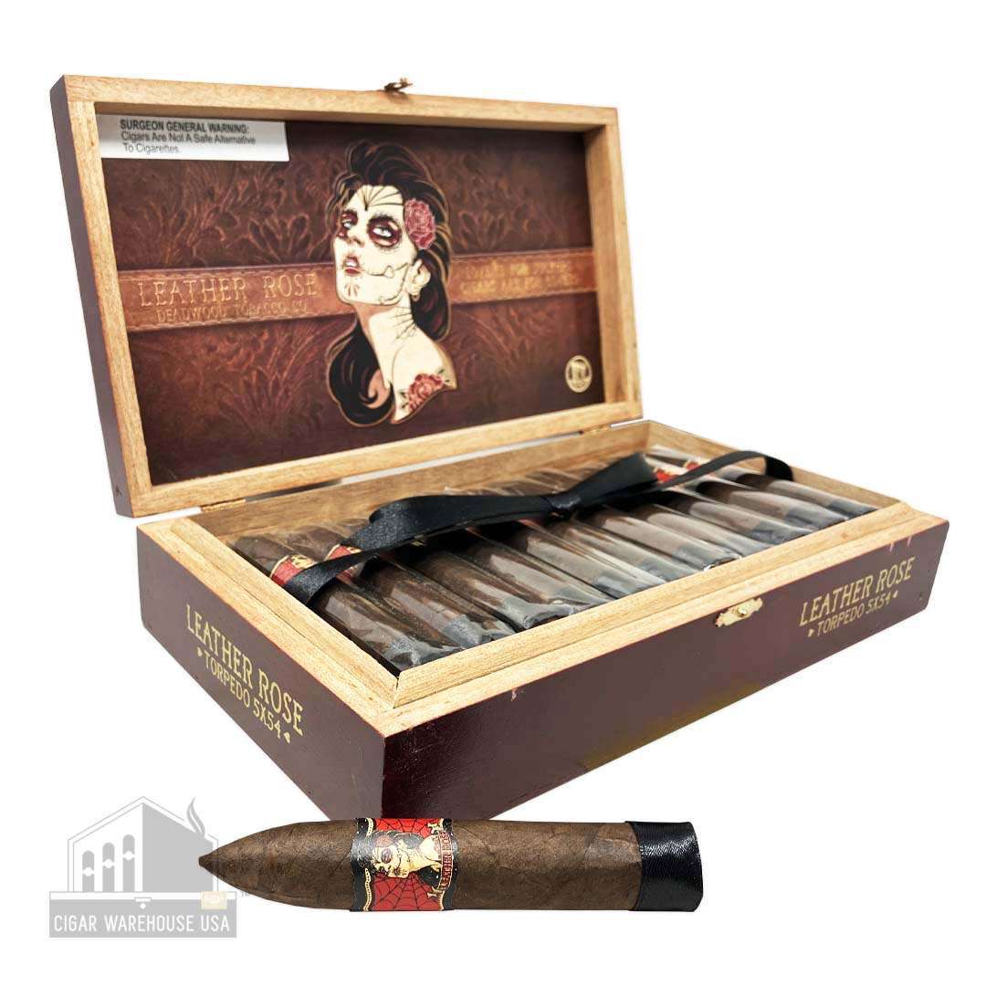 Drew Estate Deadwood Tobacco Leather Rose Torpedo – Box - Image 2