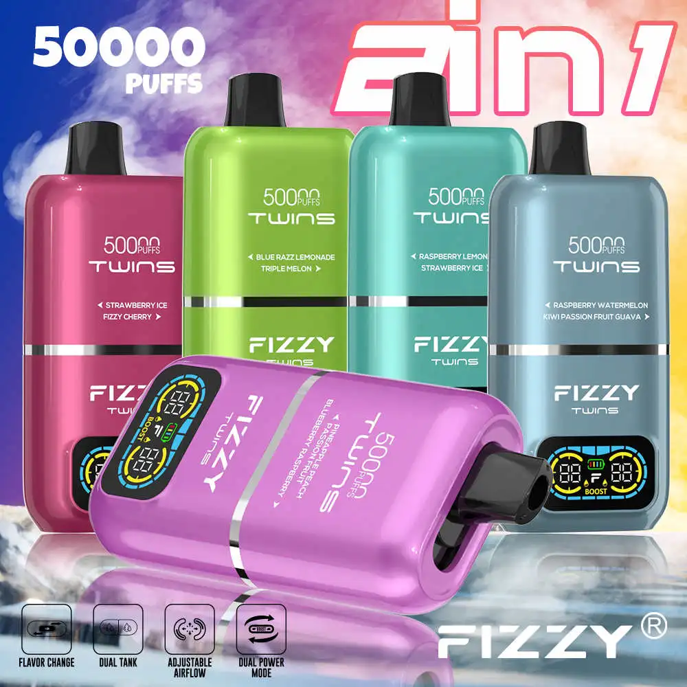 Wholesale Fizzy Twins Dual Flavor 50K Puffs Disposable Vape