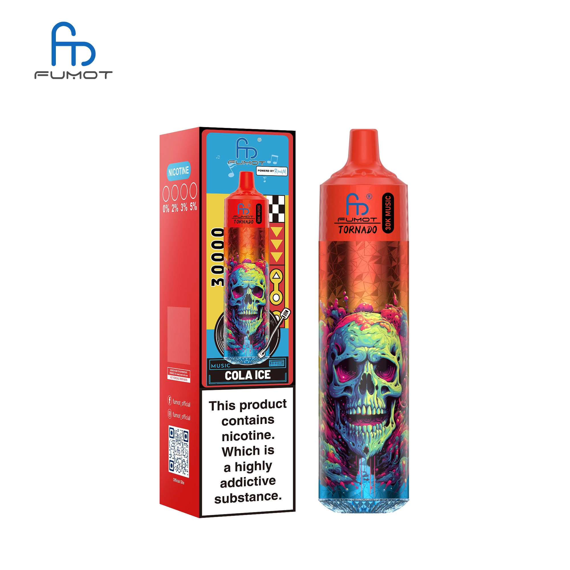 Wholesale Fumot Tornado 30K Music Disposable vape