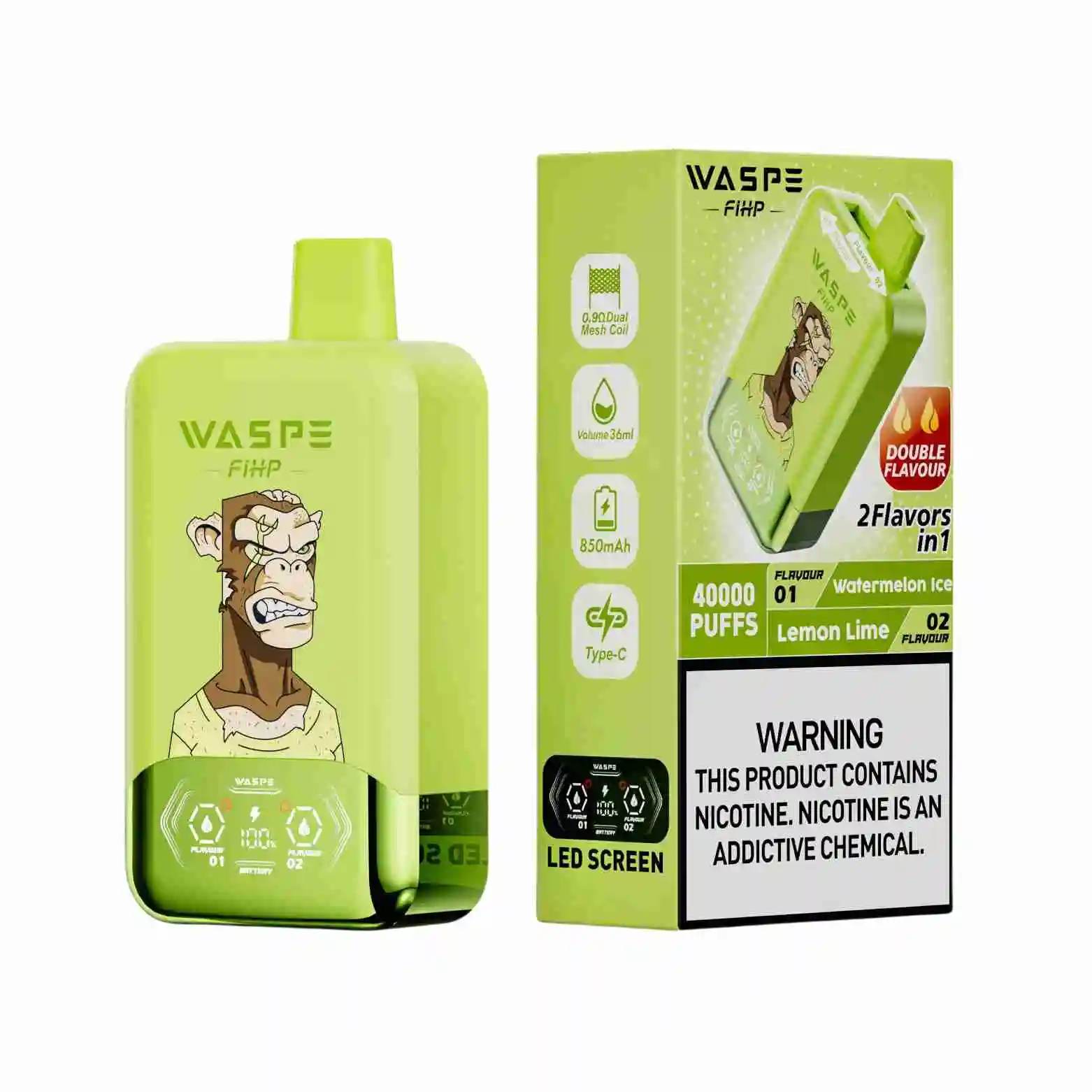 Wholesale Waspe Fihp 40K Puffs Double Flavor Disposable Vape - Image 6